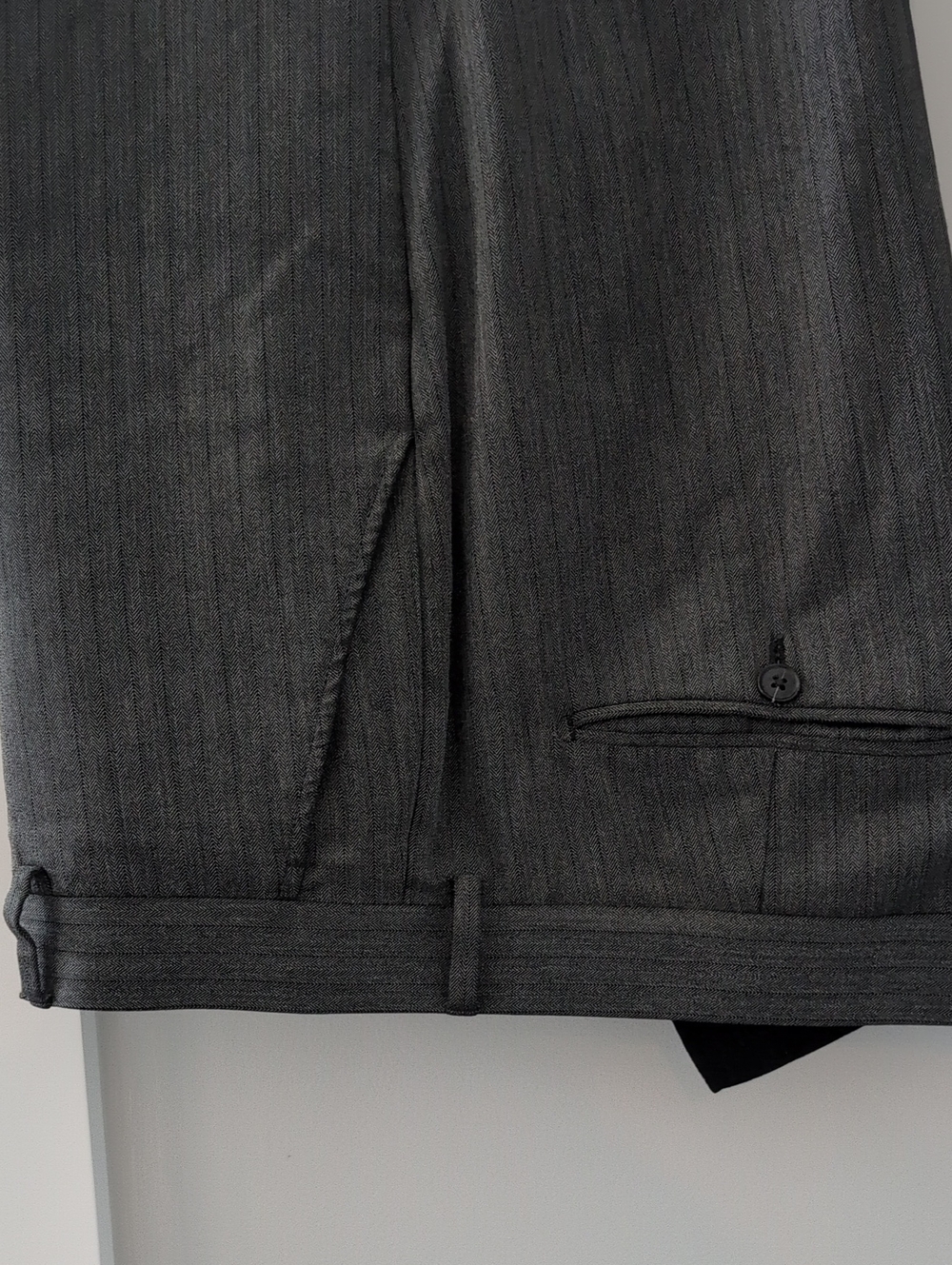 Mens Express Gray Herringbone Producer Pant